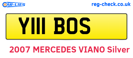 Y111BOS are the vehicle registration plates.