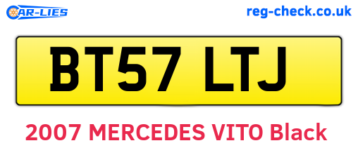 BT57LTJ are the vehicle registration plates.