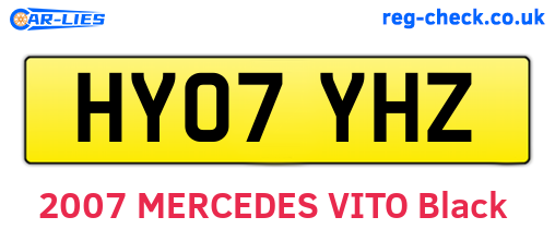 HY07YHZ are the vehicle registration plates.