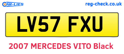 LV57FXU are the vehicle registration plates.