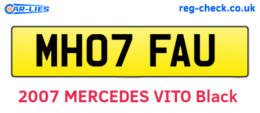 MH07FAU are the vehicle registration plates.