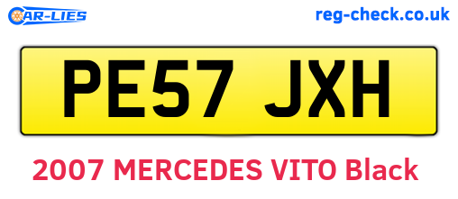 PE57JXH are the vehicle registration plates.