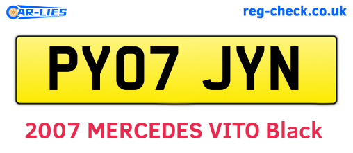 PY07JYN are the vehicle registration plates.