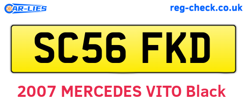 SC56FKD are the vehicle registration plates.