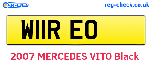 W11REO are the vehicle registration plates.