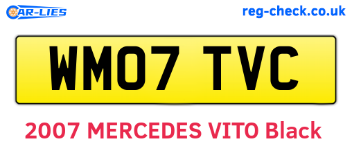WM07TVC are the vehicle registration plates.