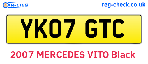 YK07GTC are the vehicle registration plates.
