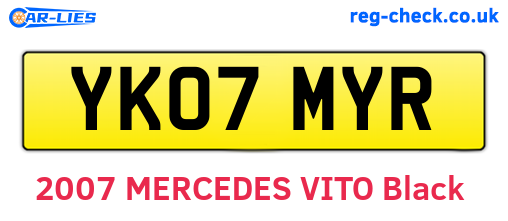 YK07MYR are the vehicle registration plates.