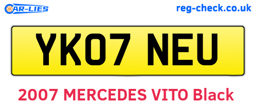 YK07NEU are the vehicle registration plates.