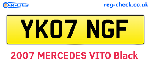 YK07NGF are the vehicle registration plates.