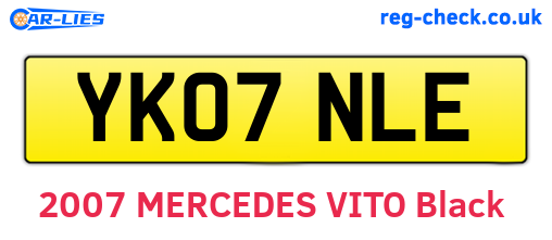 YK07NLE are the vehicle registration plates.