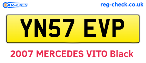 YN57EVP are the vehicle registration plates.