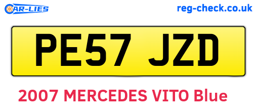 PE57JZD are the vehicle registration plates.