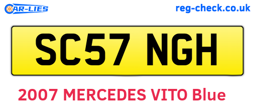 SC57NGH are the vehicle registration plates.