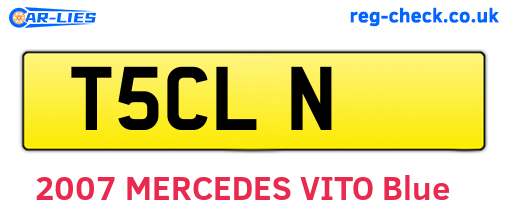 T5CLN are the vehicle registration plates.