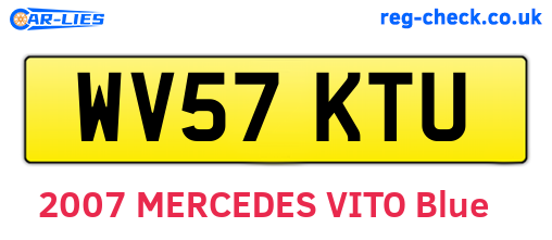 WV57KTU are the vehicle registration plates.
