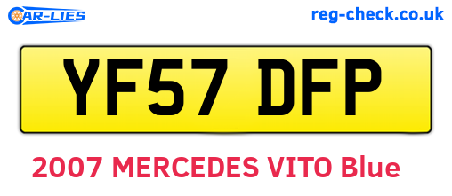 YF57DFP are the vehicle registration plates.