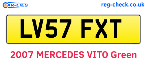 LV57FXT are the vehicle registration plates.