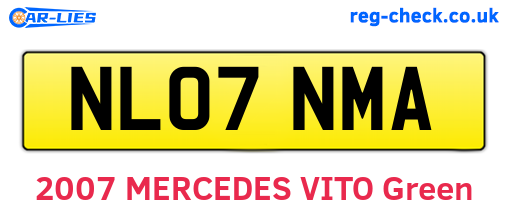 NL07NMA are the vehicle registration plates.