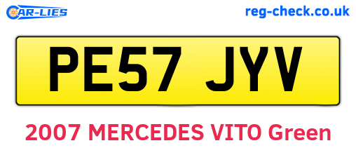 PE57JYV are the vehicle registration plates.