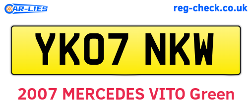 YK07NKW are the vehicle registration plates.