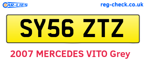 SY56ZTZ are the vehicle registration plates.