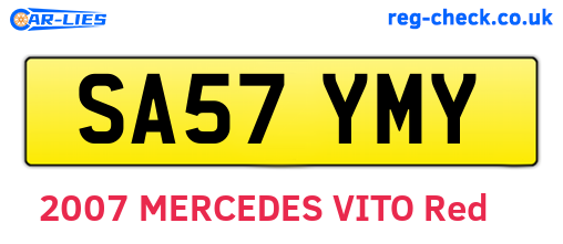 SA57YMY are the vehicle registration plates.