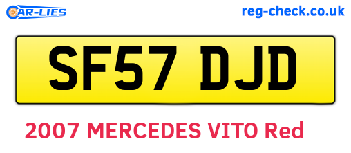SF57DJD are the vehicle registration plates.