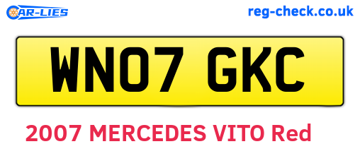 WN07GKC are the vehicle registration plates.