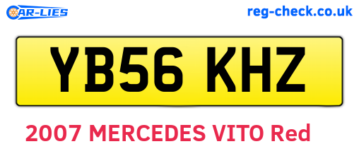 YB56KHZ are the vehicle registration plates.