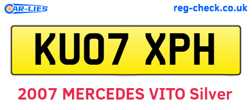 KU07XPH are the vehicle registration plates.