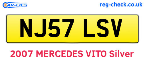 NJ57LSV are the vehicle registration plates.