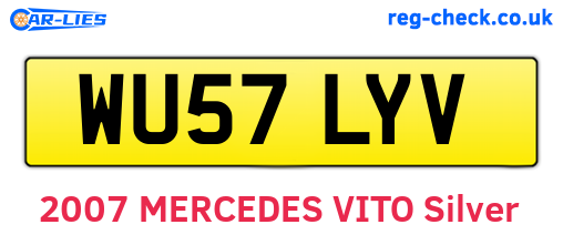 WU57LYV are the vehicle registration plates.