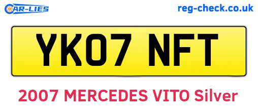 YK07NFT are the vehicle registration plates.