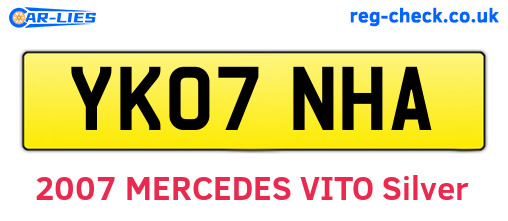 YK07NHA are the vehicle registration plates.
