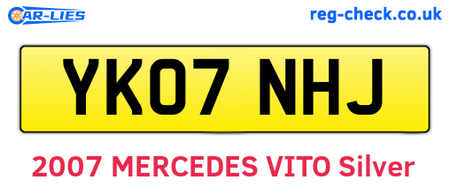 YK07NHJ are the vehicle registration plates.