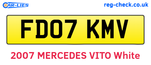 FD07KMV are the vehicle registration plates.