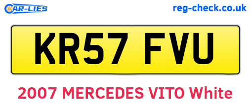 KR57FVU are the vehicle registration plates.
