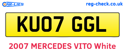 KU07GGL are the vehicle registration plates.