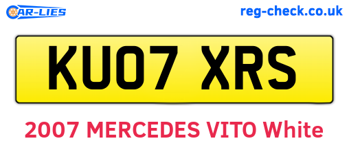 KU07XRS are the vehicle registration plates.