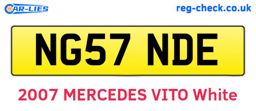 NG57NDE are the vehicle registration plates.