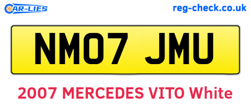 NM07JMU are the vehicle registration plates.