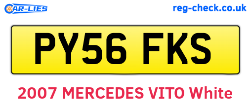PY56FKS are the vehicle registration plates.