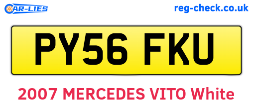 PY56FKU are the vehicle registration plates.