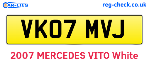VK07MVJ are the vehicle registration plates.