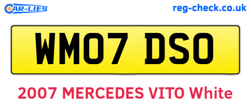WM07DSO are the vehicle registration plates.