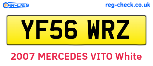 YF56WRZ are the vehicle registration plates.