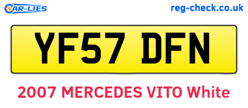 YF57DFN are the vehicle registration plates.