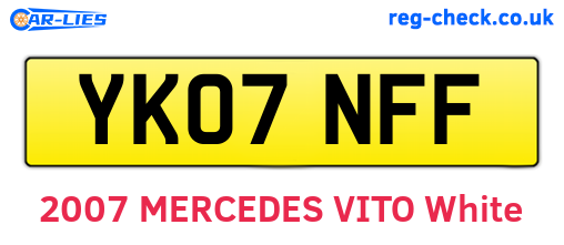 YK07NFF are the vehicle registration plates.