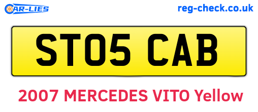 ST05CAB are the vehicle registration plates.